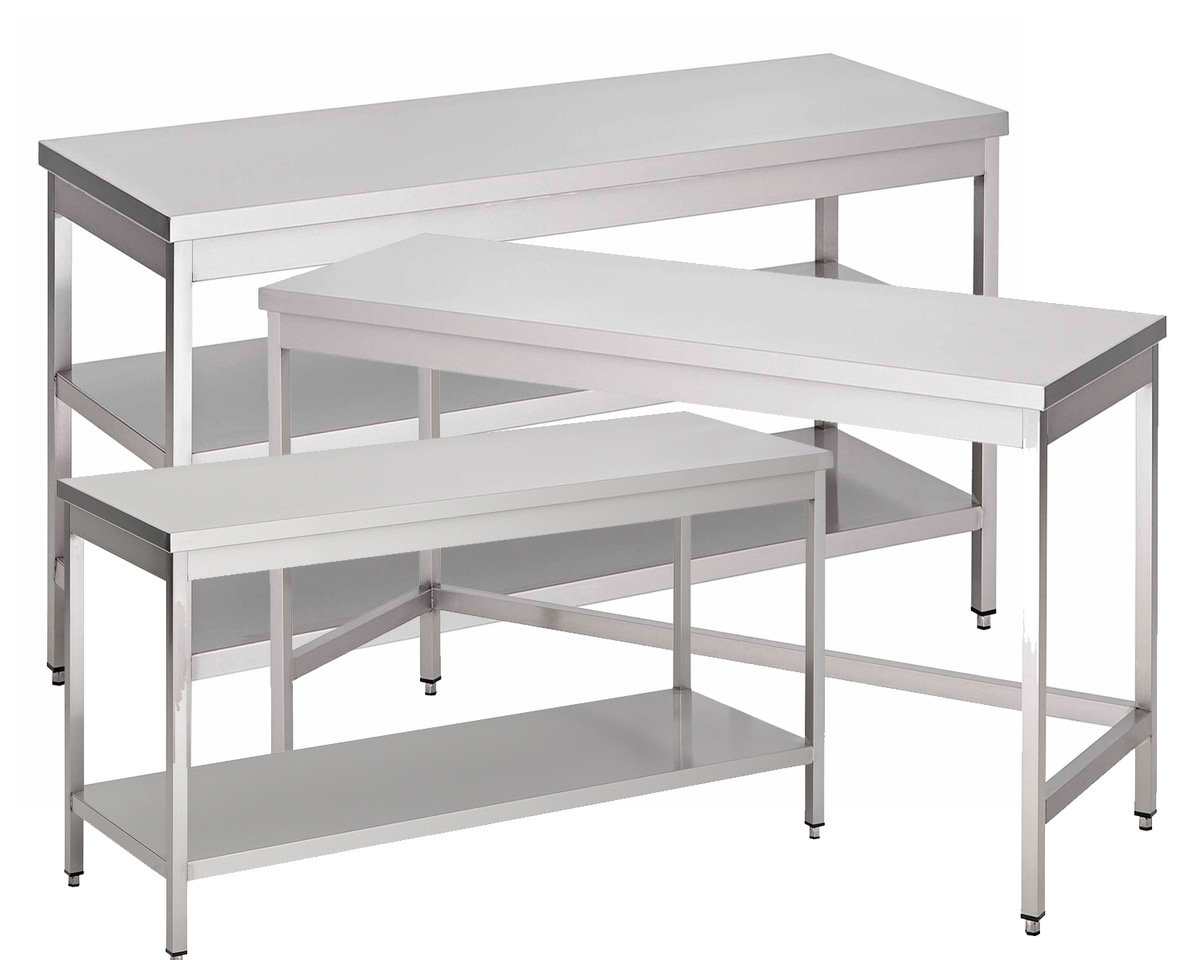 Tables de travail inox